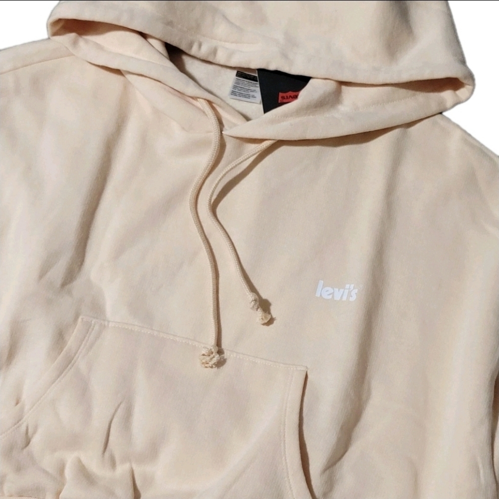 Levi's Cropped Fleece Hoodie Size Large